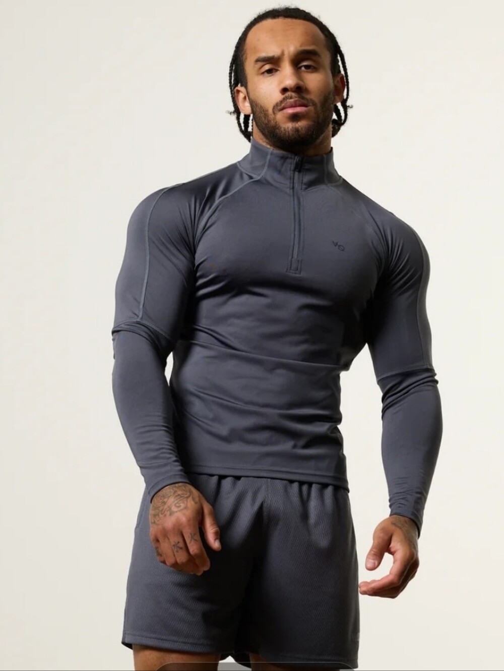 Vanquish Essential V2 Performance Denim Blue 1/4 Zip Top